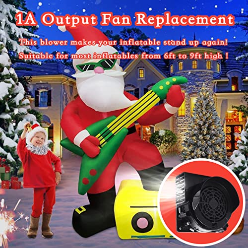 12V 1A Inflatable Fan Replacement with Adapter for Halloween & Christmas Inflatables - Light String Included