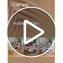 Halloween Round Tablecloth 60 Inch - Haunted House Bats Variation