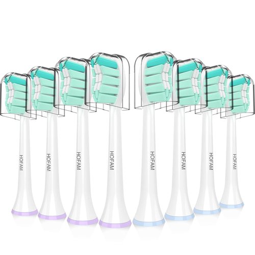 HOFAM Toothbrush Heads for Philips Sonicare Replacement Heads C2 C1 C3 4100 5100 5300 6100 3100 2100 1100, for Philips Sonic Care Click-on Electric Tooth Brush Handles, 8 Pack