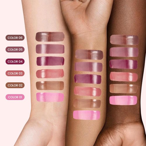 FeiCuiYun Lip Tinted Glowy Balm - Ultra-Hydrating Vegan Lip Serum for Sheer Shine & Softness (Plum)