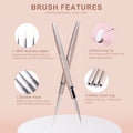 KADS Nail Art Liner Brushes Kolinsky Nail Art Brush Liner Brush UV Gel Polish Painting Nail Design Brush Metal Handle Nail Drawing Pens 8/15/20mm (8mm+15mm+20mm)