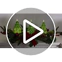 Green Christmas Table Centerpiece with LED Lights, Holiday Tree Decor