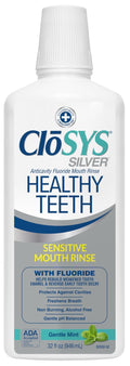 Closys Healthy Teeth Anti-Cavity Oral Rinse Mouthwash with Fluoride, Non-Burning, Non-Irritating – 32 Fl Oz