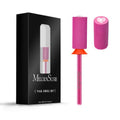 MelodySusie Large Barrel 3/32'' Tungsten Carbide Nail Drill Bit, Crystal Top Pink Heart Shape, Fast Remove Acrylic Gel, Cuticle Gel Polishing for Manicure Pedicure, Pink Blossom, Series Bit-S, Fine