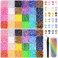 Multicolor Jelly Rhinestones Set - 19200 Pcs 4mm & 5mm Flatback Resin Gems for Crafts & DIY Projects - Large Pack