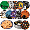 Halloween Paper Plates 120 Pack - 7 Inch Spider Web & Ghost Disposable Dinnerware - Umigy