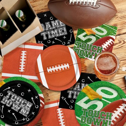 Football Party Decorations Kit for 24 - Football Theme Set with Plates, Napkins, Cups & Banner - Football 2
