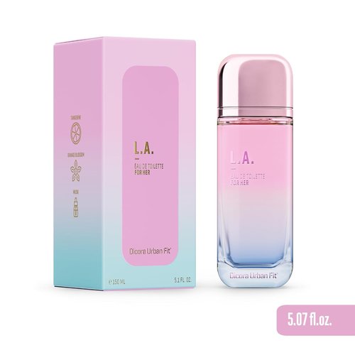 Dicora Urban Fit LA Perfume for Women - Long-Lasting Fragrance with Raspberry, Lychee & Rose - 5.07 oz EDT Spray