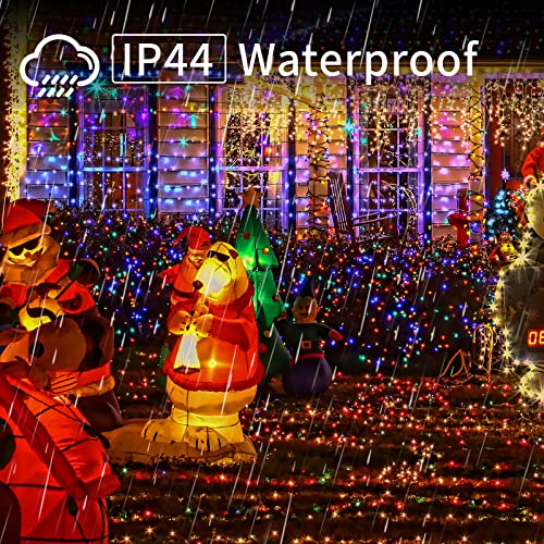 LED Christmas Net Lights 150 LED Outdoor Fairy String Lights 6ftx4ft Connectable Multi-Colored