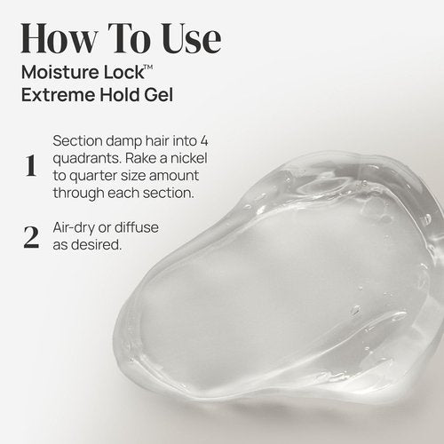 Ouidad Moisture Lock Extreme Hold Hair Gel - Maximum Hold for All Curl Types, 11 oz, Hydrating Formula with Aloe & Flaxseed Oil