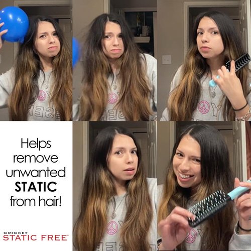 **Cricket Static Free Fast Flo Hair Brush - Detangling & Styling for All Hair Types | Light Pink**