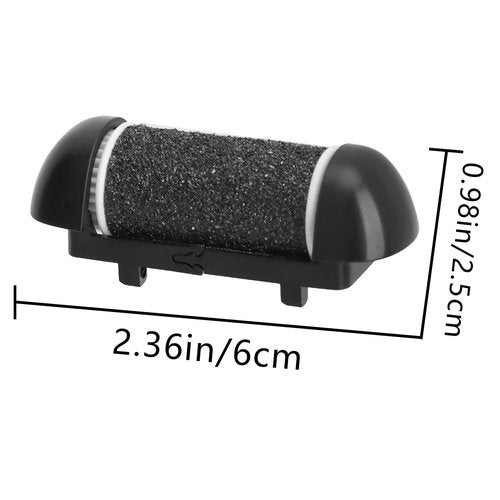Electric Callus Remover Refill,Elmchee Perfect Refill 3 Different Replacement Rollers Rough Medium Fine Professional Feet Care Grinding Heads Pack of 3 (Black)
