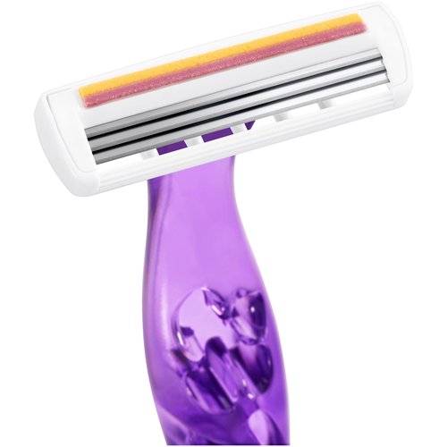 BIC Soleil Simply Smooth Women's Disposable 3 Blade Razors, Moisture Strip and Comfortable Handle, 8-Pack for Skin Care Routine Kit