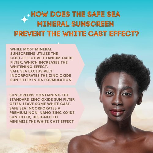 Safe Sea Zinc Oxide Sunscreen SPF30 | Clear Mineral Face And Body Reef Safe Sunscreen Without White Cast | Anti-Jellyfish Sting Protective Lotion | 3.4Oz (100ml) (1 Pack)