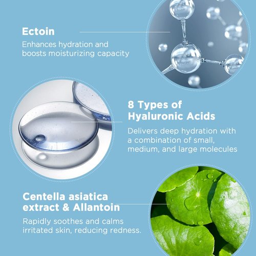 Nightingale Ecto-Hyaluronic Ampoule - 8-Layer Hyaluronic Acid Serum for Dry Skin | Fragrance-Free & Vegan