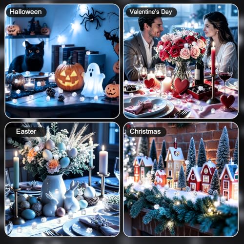 Mini Flash Diamond Balloon Lights - 24 White LED Party Decor Set