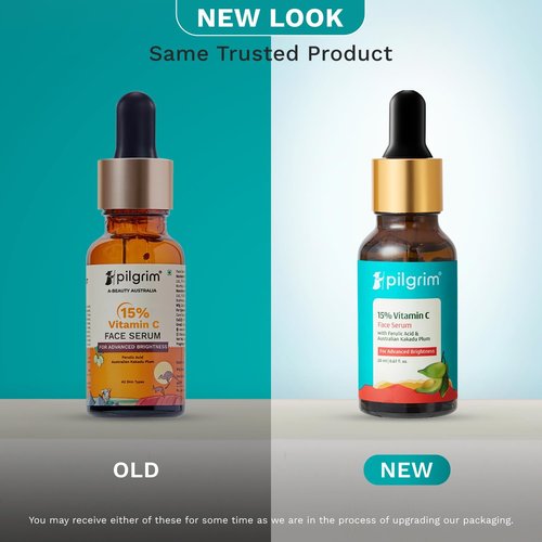 Pilgrim 15% Vitamin C Face Serum - Fragrance-Free with Ferulic Acid & Vitamin E | Reduces Fine Lines & Enhances Radiance | 0.68 Fl Oz (20ml)