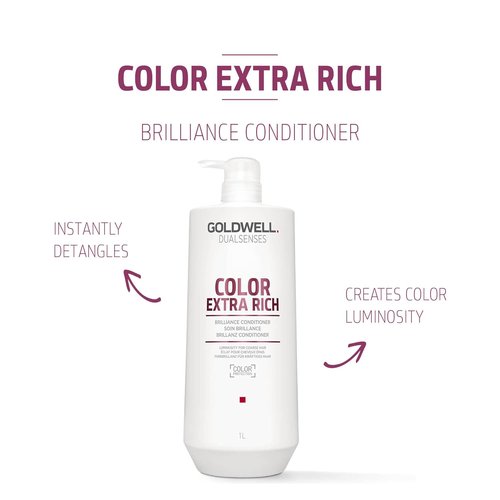 Goldwell Dualsenses Color Conditioner - Extra Rich Brilliance for Vibrant Hair Color | 33.8 oz
