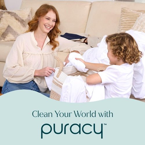 Puracy Stain Remover - Natural Laundry & Travel Stain Cleaner for Clothes & Baby Essentials | Unscented, 48 fl oz