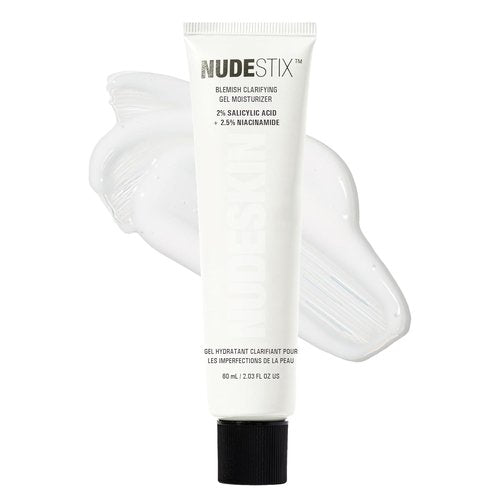 Nudestix Blemish Clarifying Gel Moisturizer - Lightweight Salicylic Acid Acne Treatment with Niacinamide & Cica | Hydrating Vegan Daily Face Moisturizer for Clear Skin