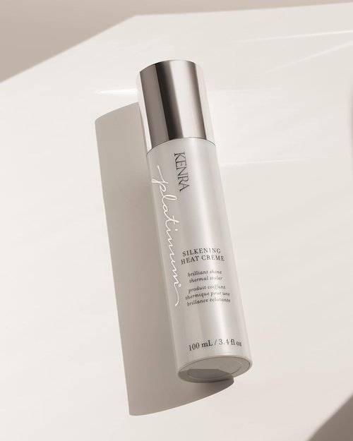 Kenra Platinum Silkening Heat Crème - Brilliant Shine Thermal Styler | Reduces Hot Tool Passes 50% | 3.4 fl. Oz