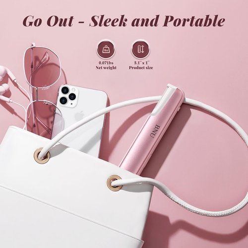 Dermaplane Razor for Women Face, BNU Facial Hair Remover for Anti-Aging - Rechargeable - LED Light - Sonic Edges - 3 Speeds, Ergonomic Handle Face Dermaplaning Tool 10 Weeks, Pink