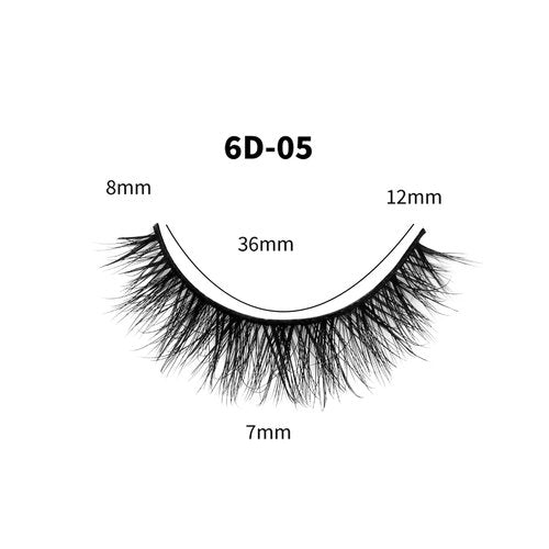 False Eyelashes - 10-Pack Mink Lashes - Wispy Lashes – Natural Looking Dramatic 3D Effect Fake Lashes – Fake Eyelashes Kit – Lightweight False Lashes - Faux Cat Eye Lashes - Lash Strips (6D-05)