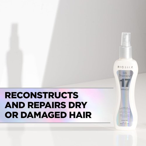 BioSilk Silk Therapy Miracle 17 - Leave-In Conditioner for Dry & Damaged Hair | Hydrates, Repairs & Adds Shine - 5.64 Oz