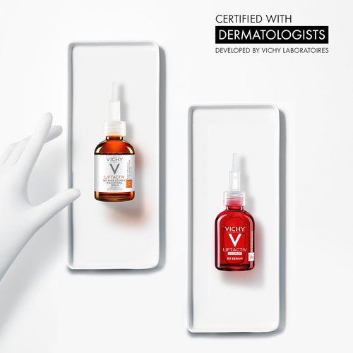 Vichy LiftActiv Vitamin C Serum - Brightening Face Serum with Hyaluronic Acid & Vitamin E | Reduces Fine Lines & Improves Radiance