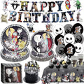 Halloween & Birthday Party Tableware Set - 110 Pieces with Plates Cups Balloons