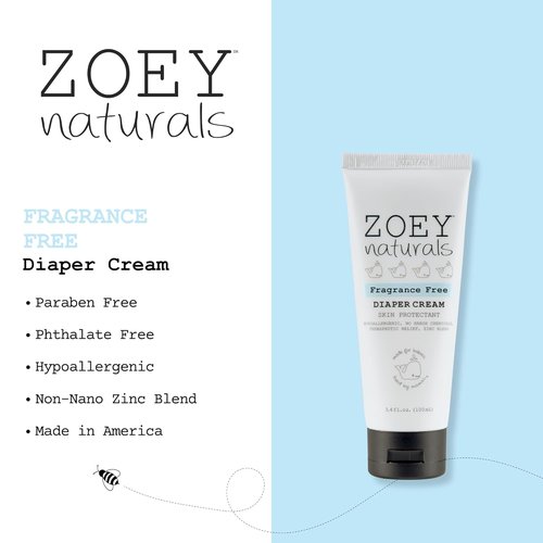 Regine Switzerland Baby Diaper Cream - Pediatrician Approved Zinc Oxide & Kaolin Clay Rash Protectant - Fragrance-Free 3.4 oz