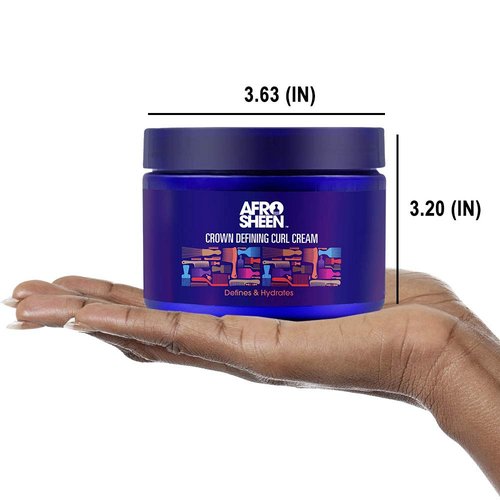 Afro Sheen Crown Defining Curl Cream. Contains Shea Butter and Coconut oil to define and hydrate. 12 Oz.