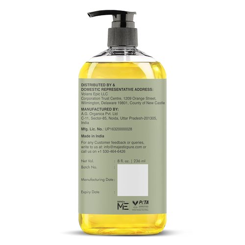 Majestic Pure Jojoba Oil - 100% Pure & Natural - Premium Grade, Cold-Pressed, Hexane-Free Carrier Oil for Skin, Hair and Body - Moisturizing Skin, Hair and Scalp - 8 Fl Oz