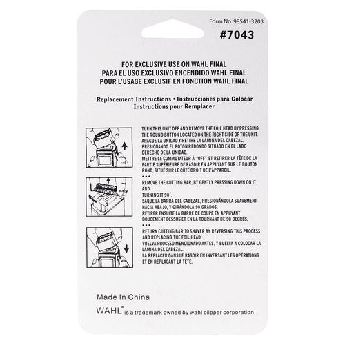 Professional Shaver Shaper Replacement Super Close Gold Foil and Cutter Bar Assembly, Super Close Shaving for Professional Barbers and Stylists,Compatible with Wahl 5 Star Series Model 7043（Gold）