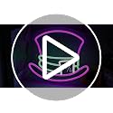 Purple Mad Hatter Neon Sign Wall Decor Dimmable LED Light for Bedroom & Party