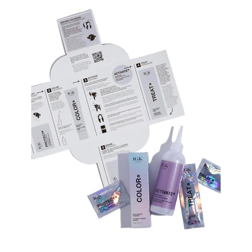 IGK Permanent Hair Dye Color Kit - 9NA Surf Club Light Cool Blonde | 100% Gray Coverage, Strength & Shine