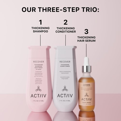 ACTIIV Ultimate Power Trio for Women - Boost Fuller-Looking Hair & Strengthen Scalp | Vegan, Color-Safe Shampoo, Conditioner & Serum