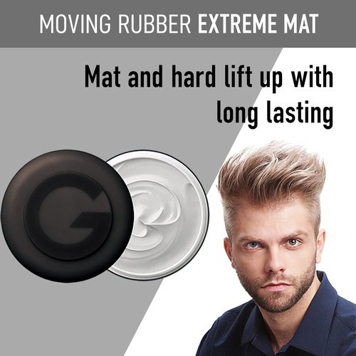 GATSBY Moving Rubber Extreme Mat Hair Styling Wax - Strong Hold, Matte Finish, 80g/2.8oz | Perfect for Any Hairstyle