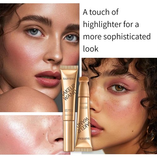 Skiennix Liquid Highlighter Wand - Luminous, Glowing Skin | Buildable Vegan & Cruelty-Free (Bare Rosé)