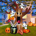 8 Ft Halloween Inflatable Tree with Ghosts Pumpkins & LED Lights - Outdoor Spooky Decor - Halloween Tree Variation