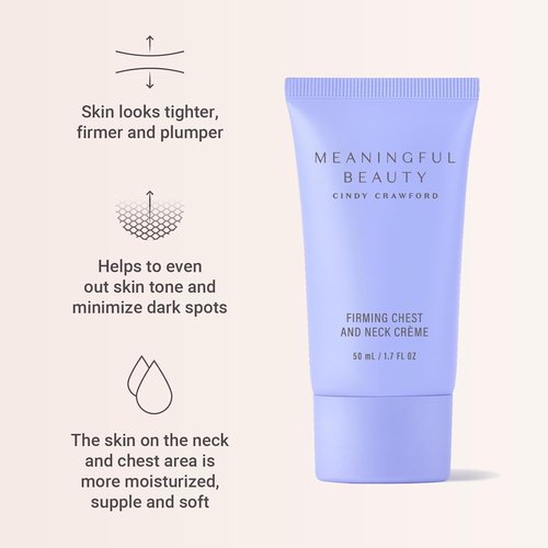 Meaningful Beauty Firming Chest & Neck Crème - Tightening Treatment with Vitamin C & Hyaluronic Acid | 1.7 oz