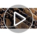 Black Damask Curtain Panels Set - 52W x 96L, Pack of 2, Luxury Fabric