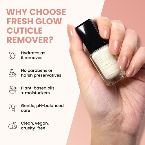 LONDONTOWN Fresh Glow Cuticle Remover - Instant Moisturizing Liquid for Softening Dry Cuticles | 0.40 fl oz