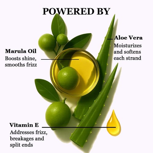 HerStyler Marula Oil Hair Serum - Anti-Frizz Treatment for Dry, Damaged Hair - Boosts Shine & Smoothness - 2 Fl Oz (1 Pack)