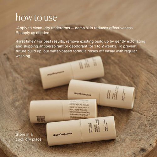 EvolveTogether Aluminum-Free Natural Deodorant | 4-Pack Travel Set for Men & Women | Soothes Skin, Neutralizes Odors | Vegan & Cruelty-Free