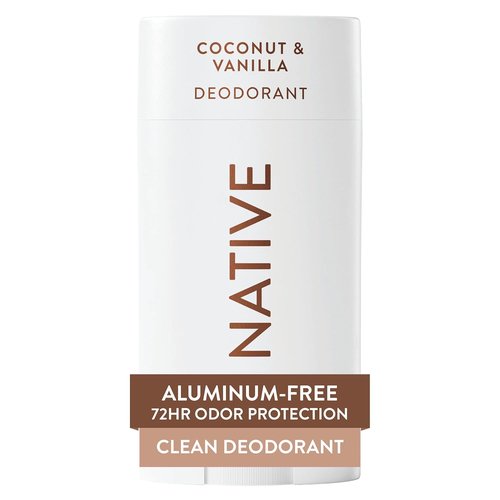 Native Deodorant - Aluminum-Free Coconut & Vanilla | 72-Hour Odor Control for Men & Women - 2.65oz