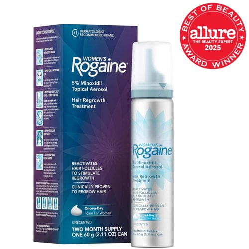 Rogaine 5% Minoxidil Foam - Once-A-Day Hair Loss Treatment for Women | Unscented, 2-Month Supply, 2.11 oz
