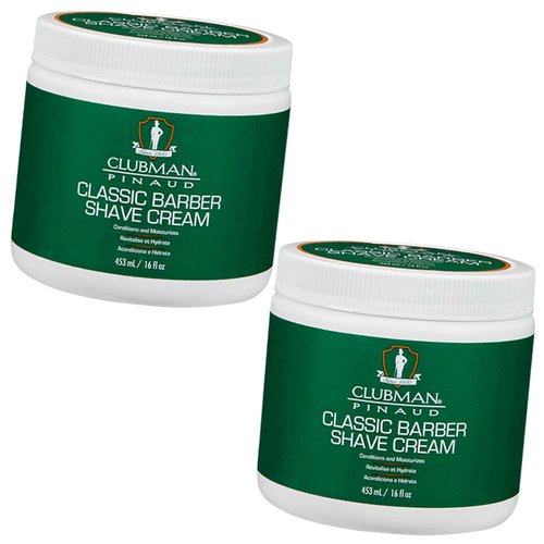 Clubman Classic Barber Shave Cream, 16 Oz, 2 Pack