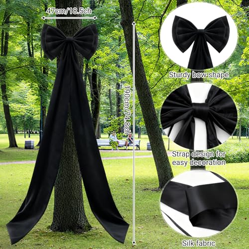 Black Giant Bow for Christmas Tree Topper 75x18 Inches - Wedding & Party Decor Variation of THIS listing