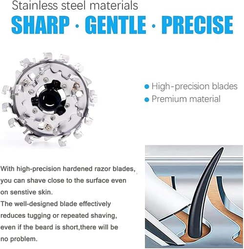 Philips Norelco HQ9 Replacement Shaver Heads - 6 Pack Compatible Blades for Electric Shaving Models